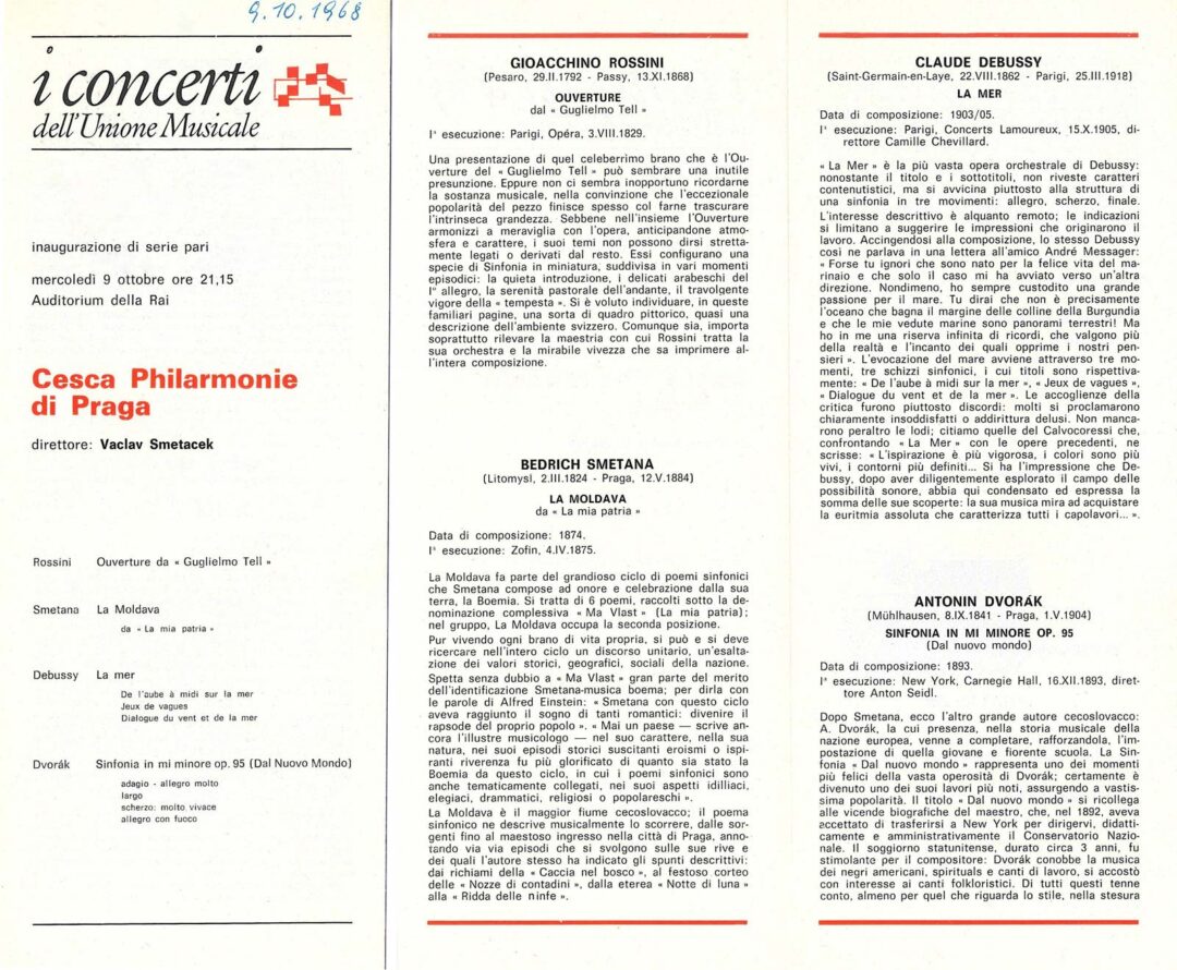 1968 │ Itálie, Torino, Česká filharmonie