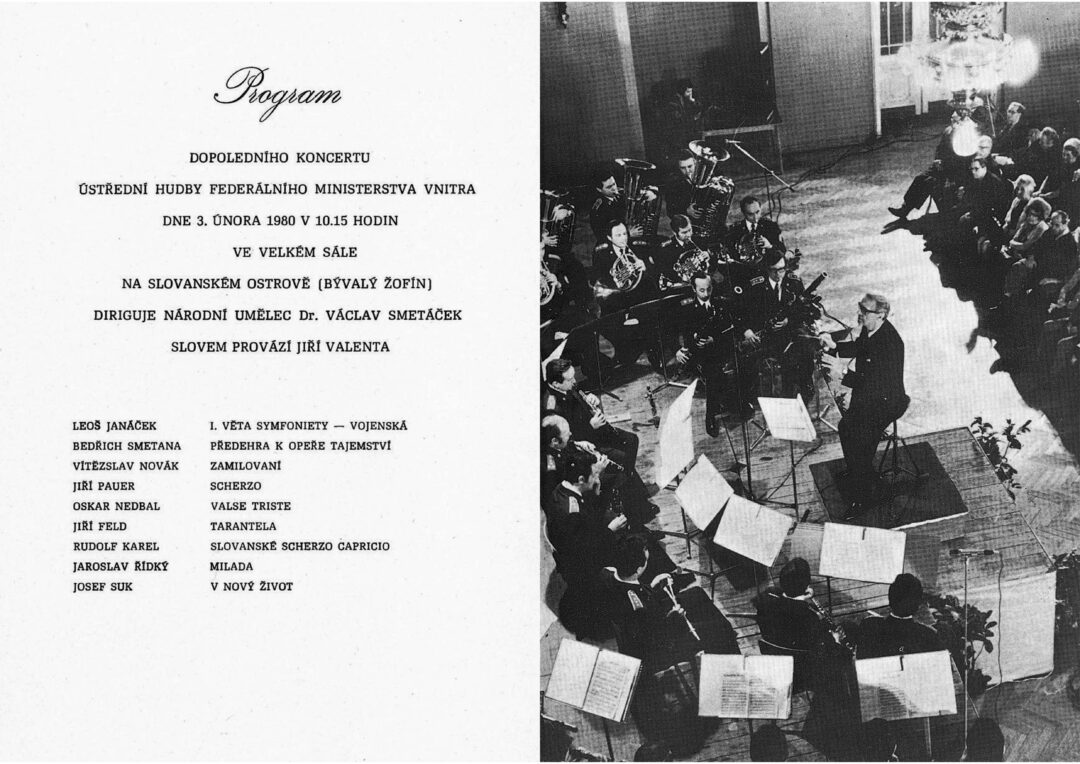 1980 │ Praha, Žofín, Ústřední hudba Ministerstva vnitra pro velké vojenské dechové orchestry měl velkou slabost